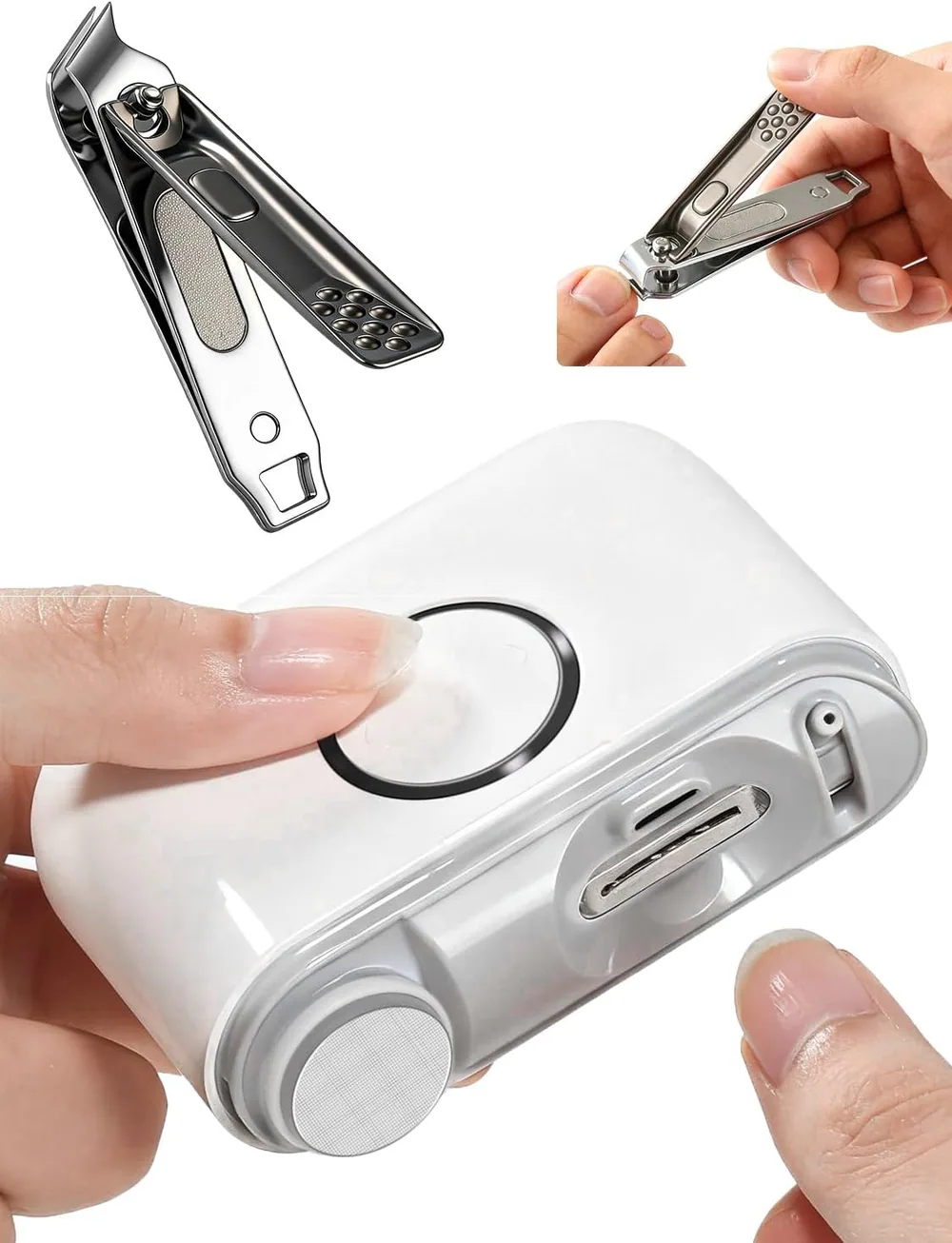 3-in-1 Electric Nail Clipper with LED