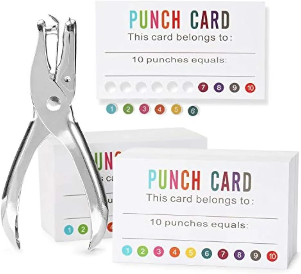 Reward Punch Cards, 200 Pack