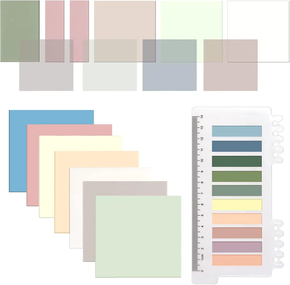 Transparent Sticky Notes, 550–700 Sheets