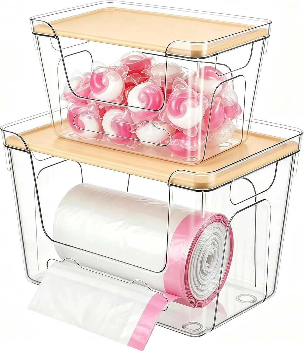 Stackable Trash Bag Dispenser, 2 Pack