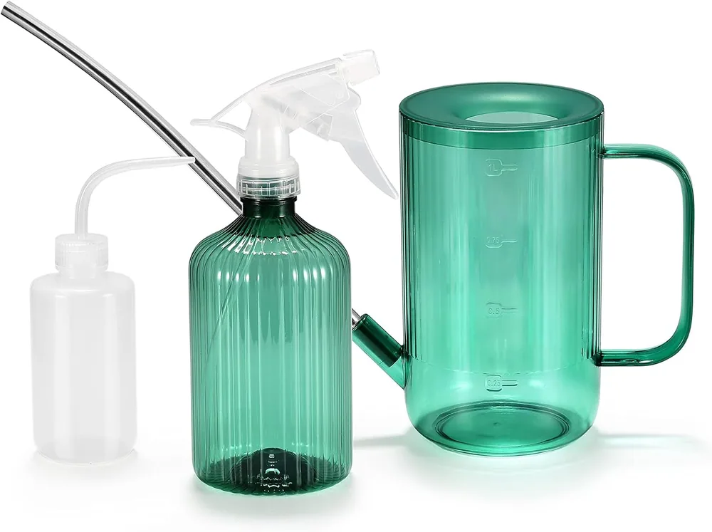 Indoor Watering Can 34 oz with Mister & Squeeze Bottle